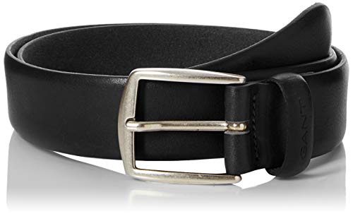 GANT Herren Classic Leather Belt Gürtel, Black, 95cm / 38W von GANT