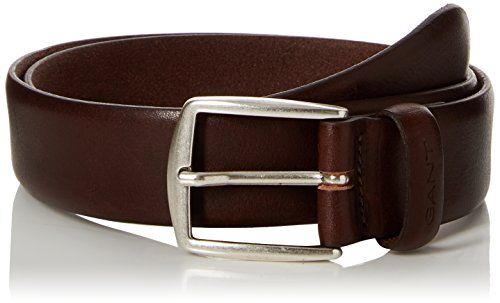 GANT Herren Classic Leather Belt Gürtel, Dark Brown, 105cm /42W von GANT