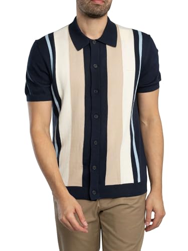 GANT Herren Color Blocked Cotton SS Polo Pullover, Evening Blue, X-Large von GANT