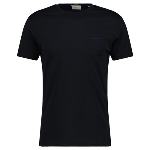 GANT Herren Contrast Logo SS T-Shirt, Black, 56 von GANT