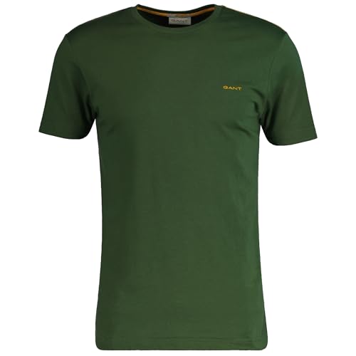 GANT Herren Contrast Logo SS T-Shirt, Pine Green, 58 von GANT