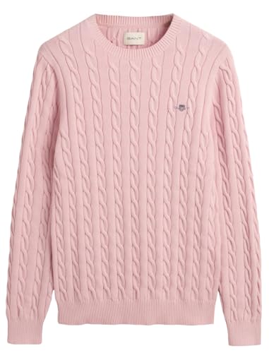 GANT Herren Cotton Cable C-Neck Pullover, Blushing PINK, Small von GANT