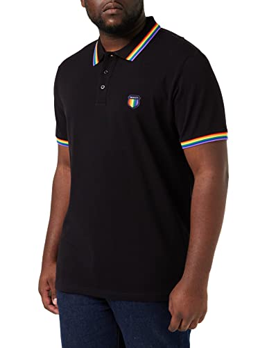 GANT Herren D.1 Pride Pique SS Rugger Polohemd, Black, L von GANT