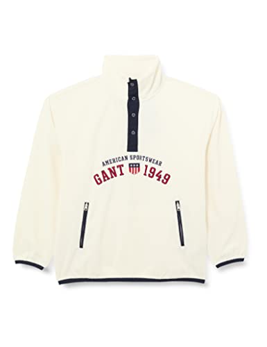 GANT Herren D.2 Retro Shield Polar Fleece Pullover, Eggshell, L von GANT