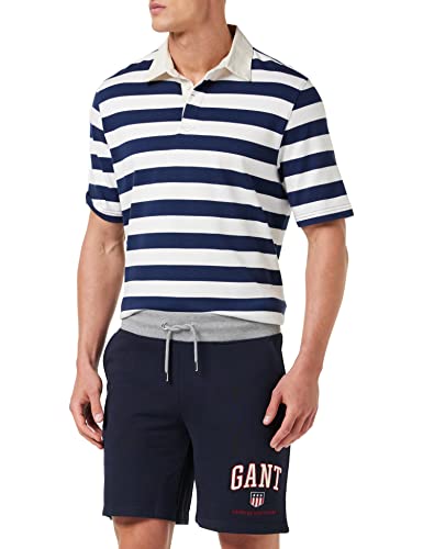 GANT Herren D.2 Retro Shield Sweat Shorts, Evening Blue, M von GANT