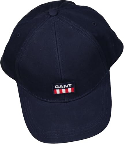 GANT Herren D1 Retro Shield Twill Cap Baseballkappe, blau, OneSize von GANT