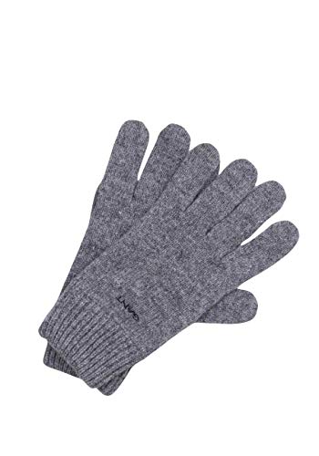 GANT Herren Knitted Wool Gloves Handschuhe, Dark Grey Melange, Einheitsgröße von GANT