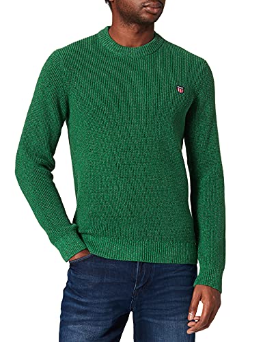 GANT Herren D1. Multi Color Twisted C-Neck Pullover, Forest Green, L von GANT