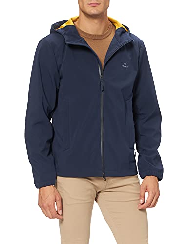 GANT Herren D1. Softshell Jacket, Marine, L von GANT