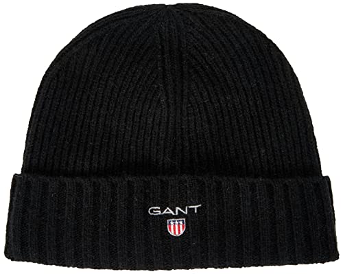 GANT Unisex Kinder D1. Wool Lined Beanie-Mütze, Black, S/M von GANT