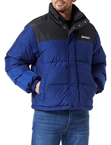 GANT Herren D2. Blocked Padded Jacket, DEEP Blue, L von GANT