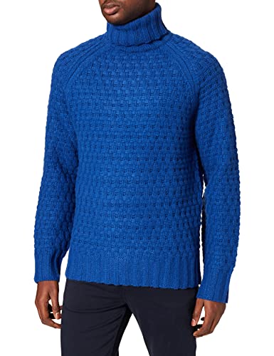 GANT Herren D2. Chunky Texture Turtleneck Pullover, College Blue, XXL von GANT