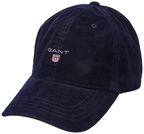 GANT Herren D2. Cord Cap Baseballkappe, MARINE, Einheitsgröße EU von GANT