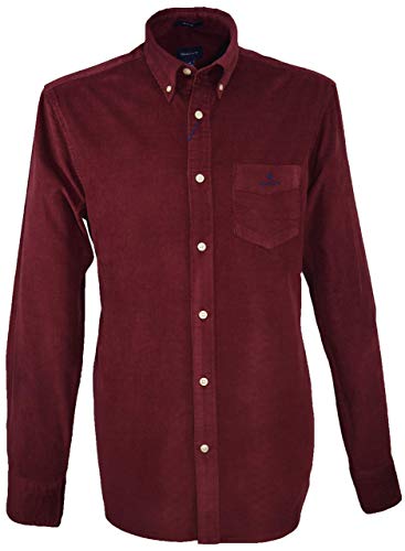 GANT Herren D2. Corduroy REG BD Hemd, Port RED, M von GANT