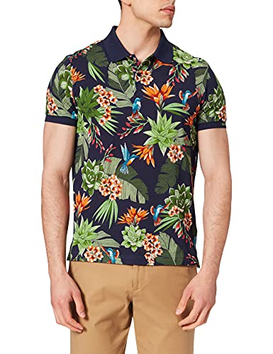 GANT Herren D2. Humming Garden Pique SS Rugger Polohemd, Evening Blue, S von GANT