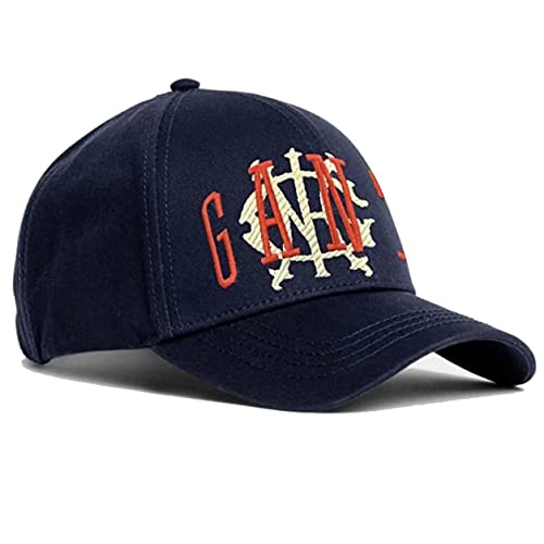 GANT Herren D2. Monogram Cotton Twill Cap Baseballkappe, Evening Blue, OneSize von GANT