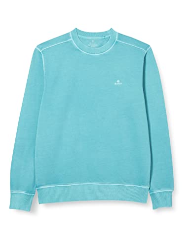 GANT Herren D2. Sunfaded C-Neck Sweat Sweatshirt, Aqua Green, L von GANT