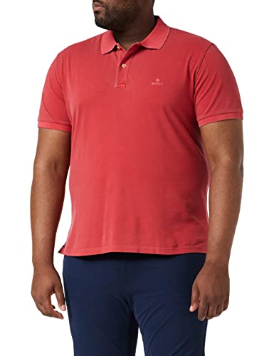 GANT Herren D2. Sunfaded Pique SS Rugger Polohemd, Equestrian RED, XXL von GANT