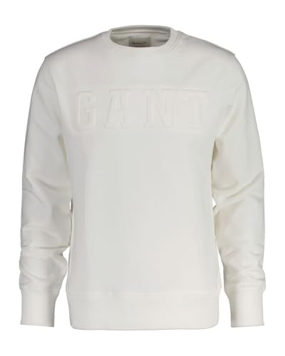 GANT Herren Embossed C-Neck Sweat Sweatshirt, Dark Earthy Green, Large von GANT