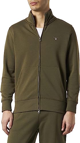 GANT Herren Full Zip Cardigan ORIGINAL Strickjacke MIT REIßVERSCHLUSS, Racing Green, XS von GANT