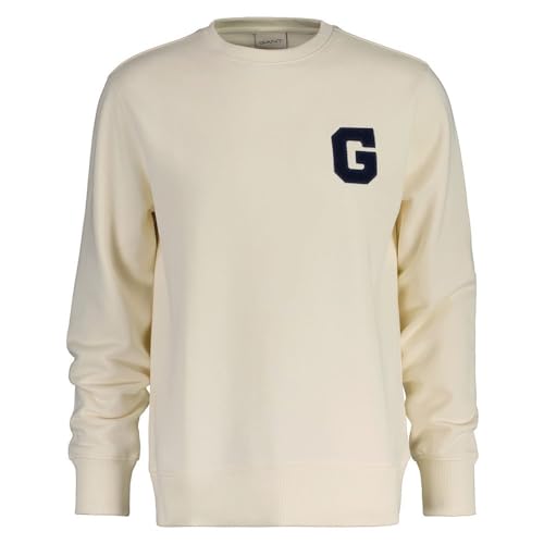 GANT Herren G Graphic C-Neck Sweatshirt, Cream, XXL GANT Herren G Graphic C-Neck Sweatshirt, Cream, XXL von GANT