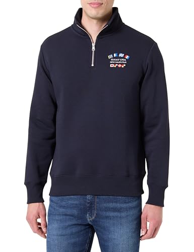 GANT Herren Graphic Half Zip Sweatshirt, Evening Blue, XL GANT Herren Graphic Half Zip Sweatshirt, Evening Blue, XL von GANT