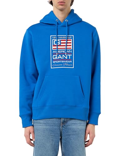 GANT Herren Graphic Sweat Hoodie Kapuzenpullover, Lapis Blue, XXL von GANT
