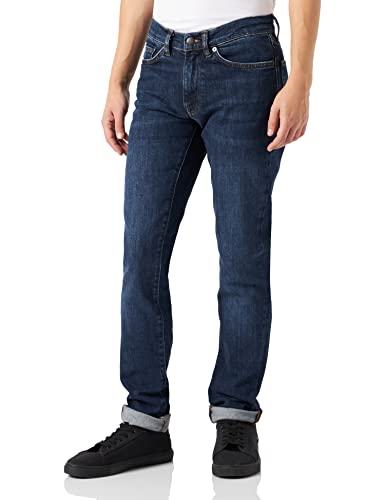 GANT Herren Hayes Jeans Freizeithose, Dark Blue Worn IN, 36W / 34L von GANT