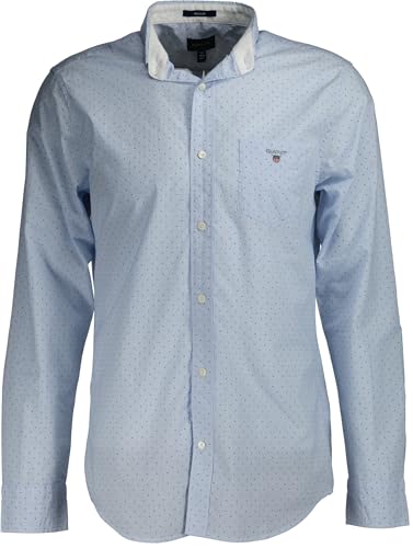 GANT Herren Langarm Hemd D1. REG Banker DOT, hellblau Gr. XL von GANT