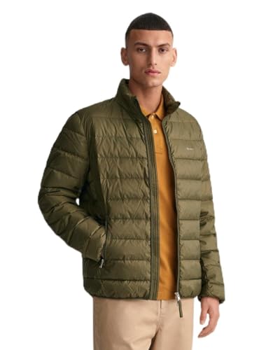 GANT Herren Light DOWN Jacket Daunenjacke, Juniper Green, L von GANT