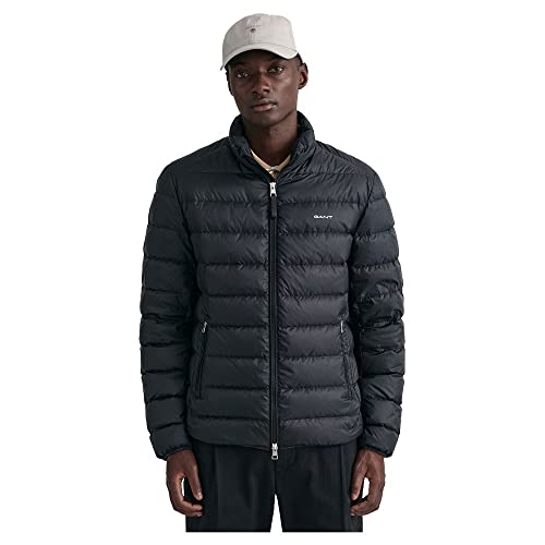 GANT Herren Light DOWN Jacket Jacke, Black, L von GANT