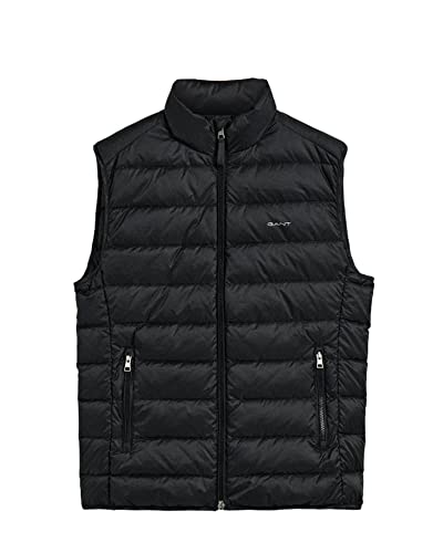 GANT Herren Light DOWN Vest Weste, Black, 3XL von GANT