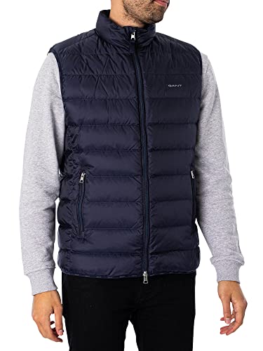 GANT Herren Light DOWN Vest Weste, Evening Blue, 3XL von GANT