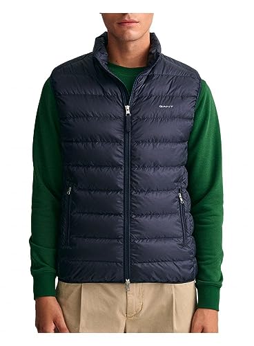 GANT Herren Light DOWN Vest Weste, Evening Blue, S von GANT