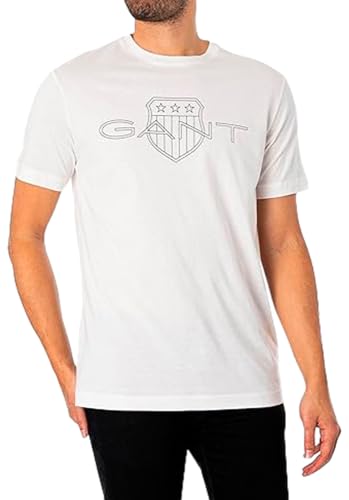 GANT Herren Logo SS T-Shirt, Bright RED, 58 von GANT