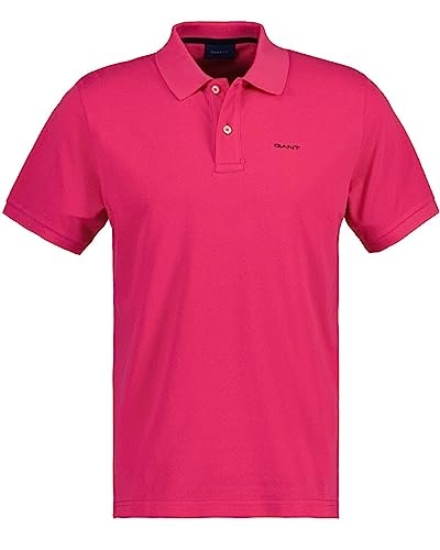 GANT Herren MD. SS Pique Rugger KURZARMPOLOSHIRT, Magenta PINK, M von GANT