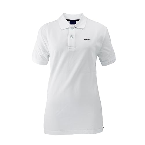 GANT Herren MD. SS Pique Rugger KURZARMPOLOSHIRT, White, M von GANT