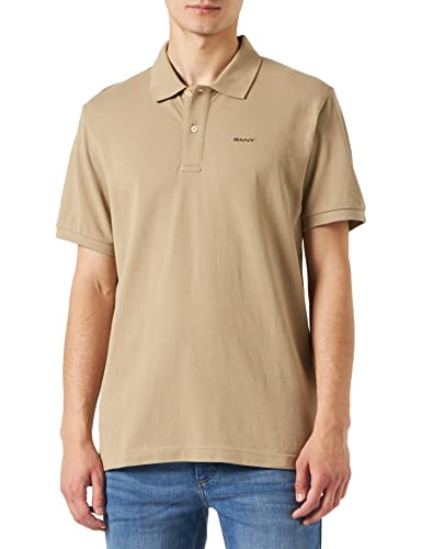 GANT Herren MD. SS Pique Rugger Polohemd, Concrete BEIGE, S von GANT