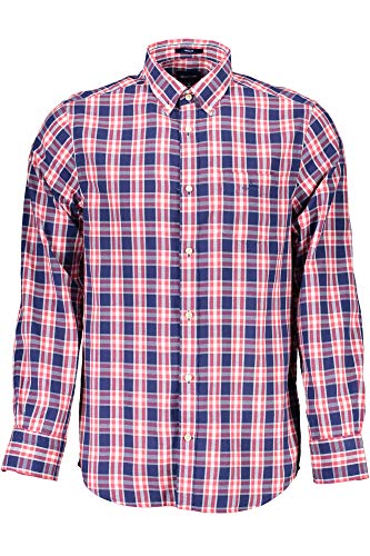 GANT Herren O1. Windblown Oxford Plaid Reg Bd Freizeithemd, Rot (Cardinal Red 658), Medium (Herstellergröße: M) von GANT