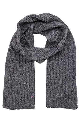 GANT Herren O2. Wool Knit Scarf Schal, Grau (Dark Grey Melange), One Size von GANT