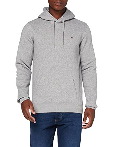 GANT Herren Hoodie Langarm mit Kapuze grau Größe XS von GANT
