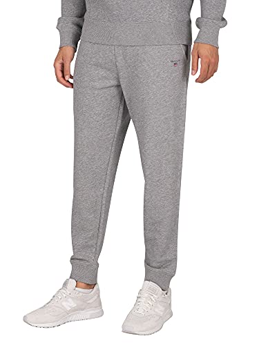 GANT Herren ORIGINAL Sweat Pants, Grey Melange, XXXL von GANT