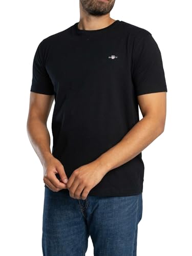 GANT Herren T-Shirt Mit Bedrucktem Archivschild, Black, XXL von GANT