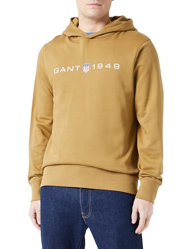 GANT Herren Printed Graphic Hoodie Kapuzenpullover, Mustard BEIGE, XXXL von GANT