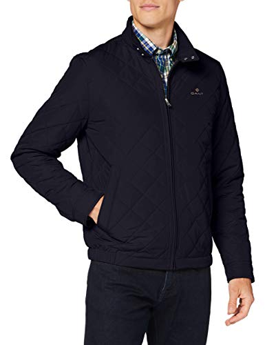 GANT Herren Quilted Windcheater STEPPJACKE, Abendblau, M EU von GANT