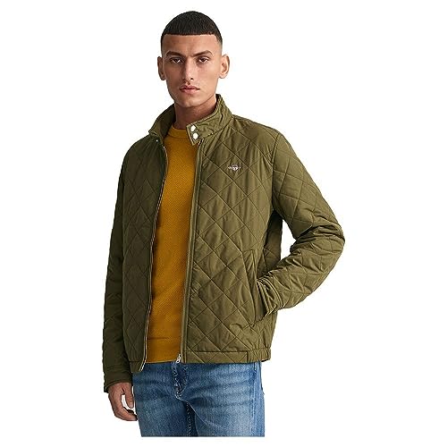 GANT Herren Quilted Windcheater Jacke, Juniper Green, Standard von GANT