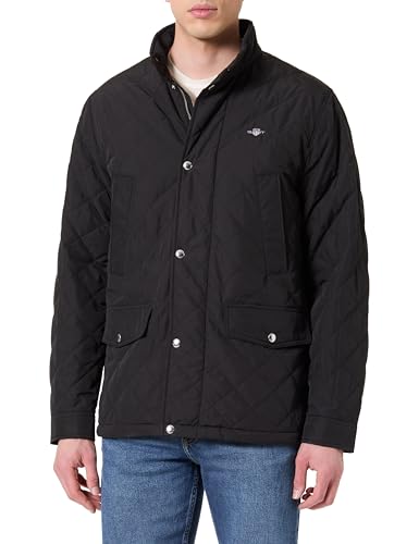 GANT Herren Quilted Windcheater MID Jacket Jacke, Black, XXL von GANT