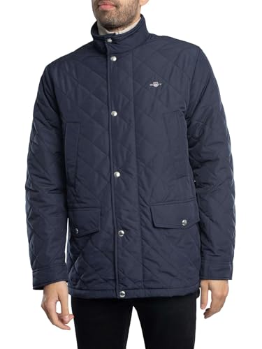 GANT Herren Quilted Windcheater MID Jacket Jacke, Evening Blue, L von GANT