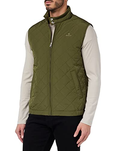 GANT Herren Quilted Windcheater Vest Jacke, Racing Green, L von GANT