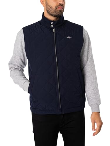 GANT Herren Quilted Windcheater Vest Weste, Evening Blue, XXL von GANT